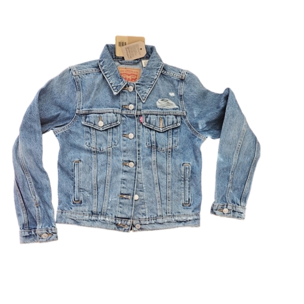 NWT Levi's original Trucker jeans jacket distressed